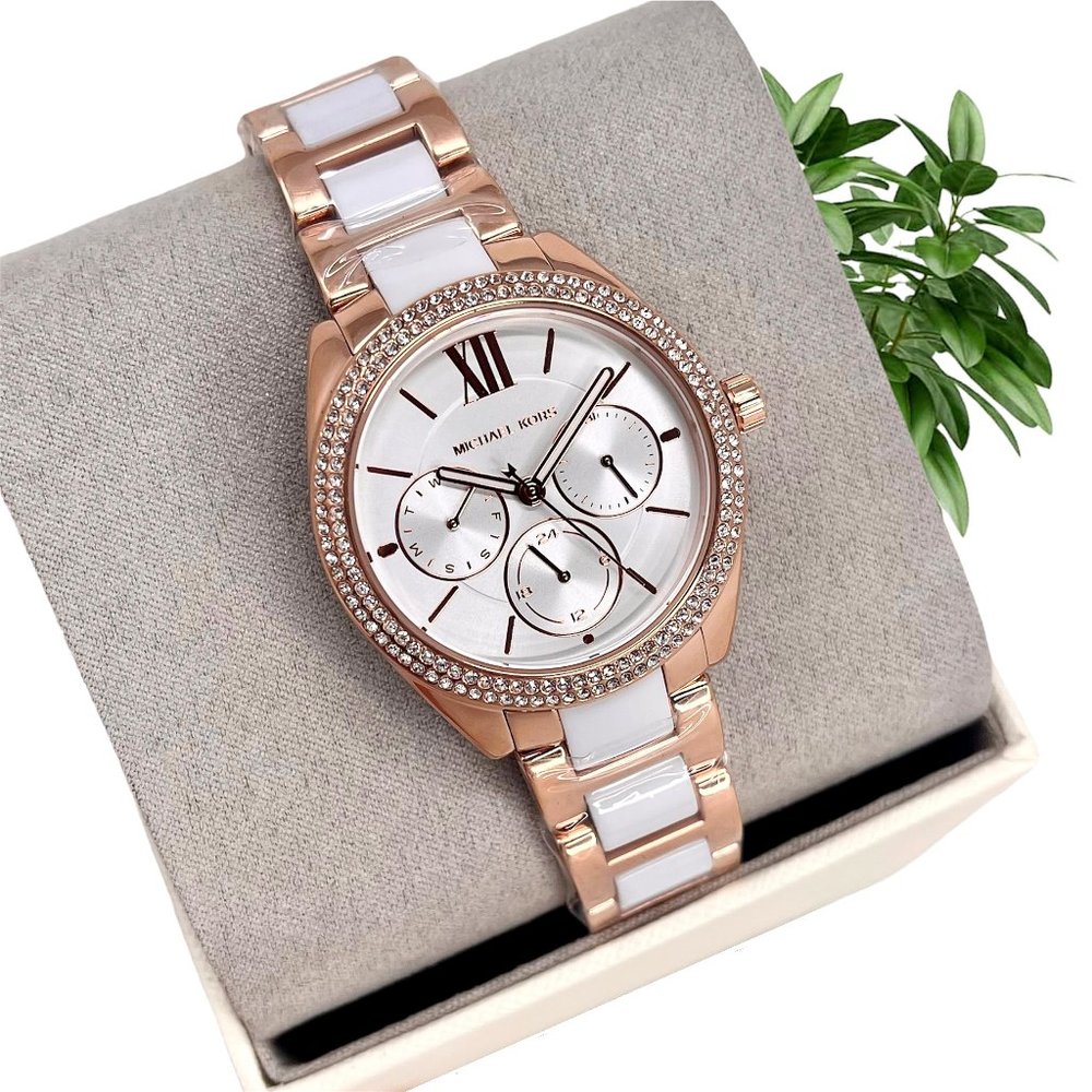 NWT MICHAEL KORS Jan Multifunction Two-Tone Stainless-Steel Watch MK7131